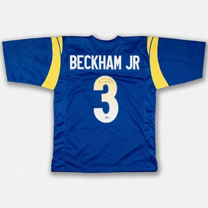 Odell Beckham Jr. Los Angeles Rams Signed Autographed Pro Style Blue Jersey BAS - Picture 1 of 2