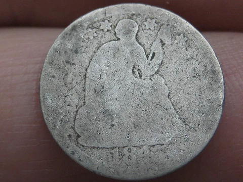 1847 Seated Liberty Half Dime- Lowball, Heavily Worn, PO1 Candidate? Cover