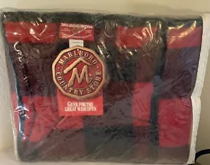 Neu Marlboro Country Store rot schwarz Wolldecke USA 70"" x 60"" büffelkariert - Bild 1 von 13