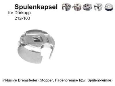 DRITTANBIETER AUS ASIEN Spulenkapsel für Dürkopp 212-103, 212 - 103, Nadeltr. + Fadenbremse! #11