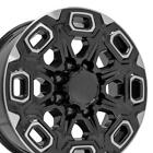 Set(4) 5946 Machined Black 20 Inch Wheels Fits Chevy & Gmc Hd 8X180 23377424