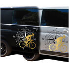 Sticker set compass & bicycle 61x60 cm windrose sticker car car caravan KX072