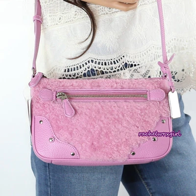 Bolso Bandolera Coach Pequeño Rhyder Bolsillo Cremallera 36490 Rosa Nuevo con Etiquetas Foto 1 de 4