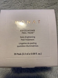 Monat Exfoliating Peel Pads - Daily Brightening Peel Treatment - NEW - 30 Pads! - Picture 1 of 4