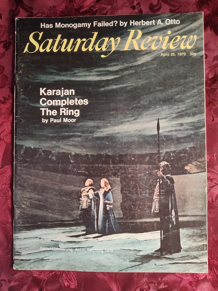 Saturday Review April 25 1970 HERBERT VAN KARAJAN PAUL MOOR HERBERT A. OTTO - Image 1 of 1