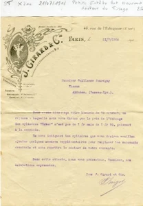 Paris X ème 46 Rue de l'Echiquier - Petite Entête Art Nouveau du 21/07/1906 - Picture 1 of 1