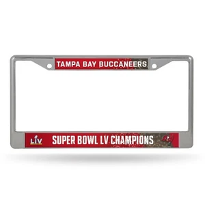Tampa Bay Buccaneers Super Bowl LV Champions Metall Chrom Nummernschild Rahmen  - Bild 1 von 1