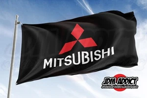 Bandera Mitsubishi Estilo JDM Garaje Taller - 150 x 90 cm - 3 x 5 pies - Nobori - Imagen 1 de 7