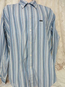 FACONNABLE RELAXED FIT XL Blue White Multi Stripe Shirt - Picture 1 of 3