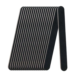 20 Pack 100/180 Grit Nail Files Black Professional Reusable Emery Boards Nail - Picture 1 of 9