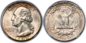 1940-S Washington Quarter NGC MS-67 (Toned) - Picture 1 of 3