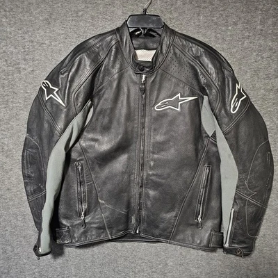 Chaqueta de moto de cuero de alta resistencia AlpineStars para hombre talla 44 leer descripción  Foto 1 de 4