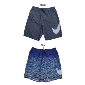 Nike Uomo Large Swoosh Graphic 9" Elastico Vita Coulisse Nuoto Corto - Foto 1 di 4
