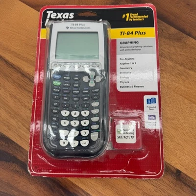 Texas Instruments TI-84 Plus Graphing Calculator - Black New Factory Sealed - Image 1 of 4