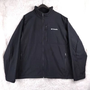 Columbia Ascender Jacket Mens 3X 3XL Black Full Zip Fleece Softshell Outdoor - Picture 1 of 11