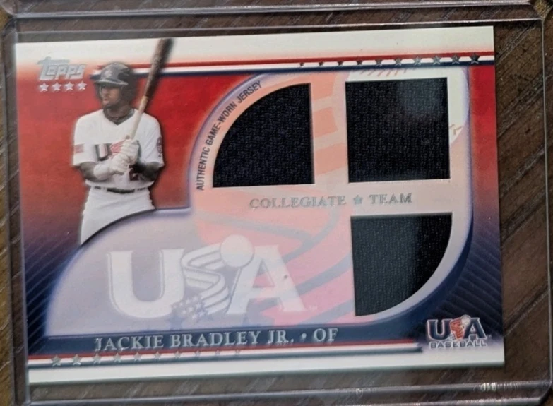 2010 USA Baseball Triple Jerseys #JB Jackie Bradley Jr. - Image 1 of 1