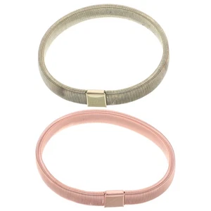 2 Pcs Shirt Sleeve Ring Man Woman Garters for Mens Sleeves Metal Dress Bands - Picture 1 of 12