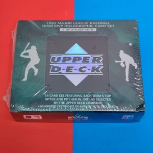 Upper Deck 1992 squadra di baseball MLB MVP olografico set 54 carte sigillato in fabbrica certificato di autenticità - Foto 1 di 8