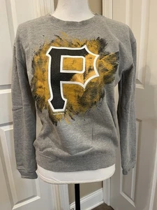 Felpa originale Merch Campus Lifestyle S grigia Pittsburgh Pirates scintillante 'P' - Foto 1 di 8
