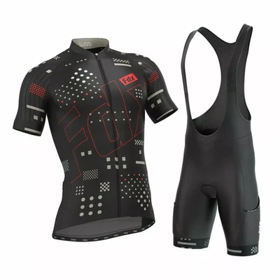 Mens All Day Cycling Jerseys Short Sleeve Bike Suit 3D Gel Padded Bib Shorts uk - Image 1 of 4