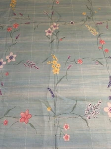 LAVENDER & PANSIES “Blue” Beautiful PolyCotton Floral Sewing Fabric (80x150cm) - Picture 1 of 8