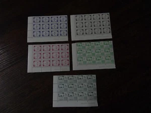 D1 - D5 JERSEY 1969FIRST PRE DEC POSTAGE DUES 5 VALUES MARGINAL BLOCKS 12SETS - Picture 1 of 1