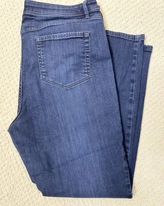 J Jill Denim High Rise Straight Leg Damen Jeans Gr. 16 Dark Wash Blau Denim - Bild 1 von 6