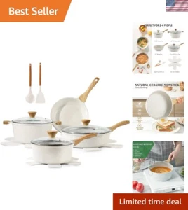 Set Pentole Ceramica Antiaderenti 13 Pezzi Pentole Sane Padelle Cucina Completo - Foto 1 di 11