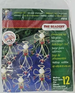 "Folk Art Angel" Ornament Kit #7215 (Makes 12) by The Beadery Craft Products NEW - Picture 1 of 3