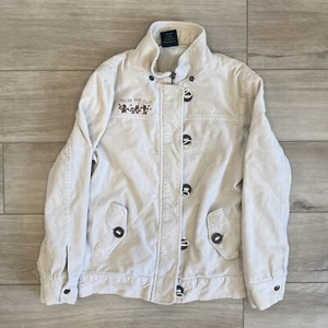 Felix The Cat Womens Coat Size Small Vintage 2004 Tan Jacket Y2K Embroidered VTG - Picture 1 of 6
