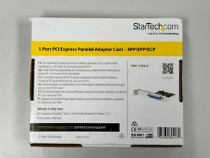 NEW Startech.com 1 Port PCI Express Parallel Adapter Card PEX1P ( C1-S2-4) - Picture 1 of 4