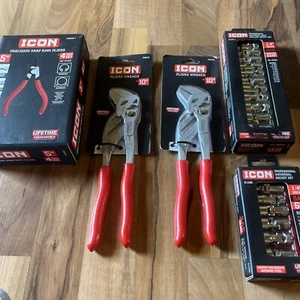 ICON Tool Lot Of 5 Sets NIB Harbor Freight, Pliers, Snap Ring, Jointed Sockets - Bild 1 von 9