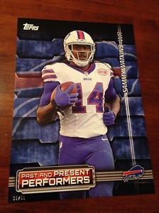 2015 Topps 5x7 Past Present Sammy Watkins Jim Kelly Bills #’d /99