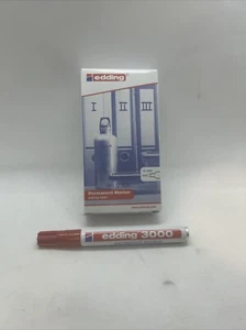 edding 3000 Permanent Markers- Red - Box of 10 - Round Tip 1.5-3 mm - Picture 1 of 9