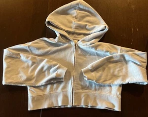 Zara Girls Cropped French Terry Hoodie  Sweatshirt 11-12 - Picture 1 of 4