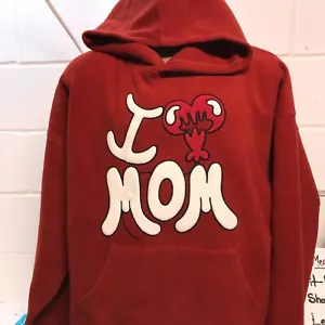 BluBoy WNTD Apparel I Love Mom Hoodie sherpa fabric size Med oversize fit NWOT - Picture 1 of 3