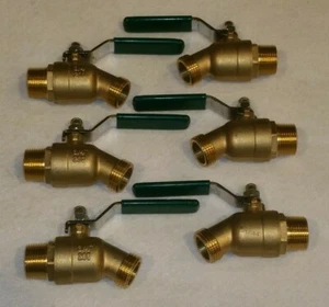 3/4 MIP Male Threaded Full Port Ball Valve Lever Handle Hose Bibb Spigot 6 PACK - Picture 1 of 5