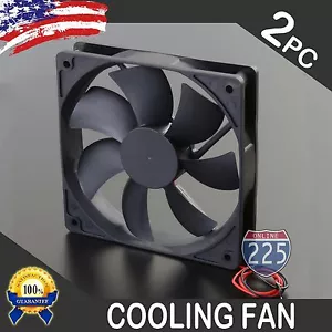 2PCS 6" Square Cooling Fan with 1" Depth 12 Volt Rotary Amplifier Computer QUIET - Picture 1 of 1