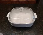 Corning Ware White Casserole Dish MW-A-10 w/Lid (A-12-C). Microwave Browning 10"