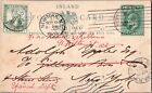 Trinidad 1/2d Britannia Alegoria na karcie pocztowej 1/2d KEVII 1904 Port Hiszpanii do