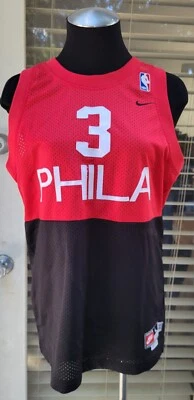 Vntg Woman's Allen Iverson Philadelphia 76ers Sixers Nike Team Jersey Mesh /L+2 - Image 1 of 4