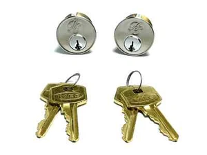 Pair of Ives 4210-OC-1-04-800 Mortise Cylinder, SCHLAGE C Keyway, Keyed Alike - Bild 1 von 3