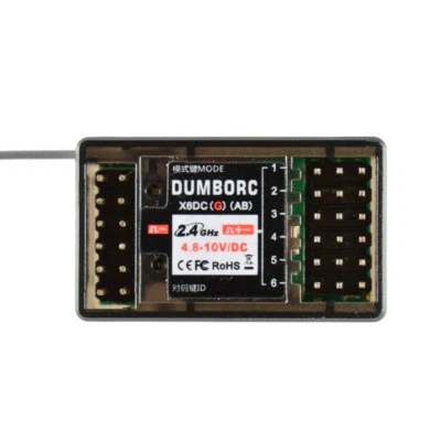 DUMBORC X6DCG 2.4G 6CH Radio System Receiver w/ Gyro for X6 Transmitter RC Parts - Image 1 of 4