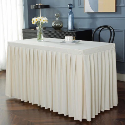 1pcs Konferenz Tischdecken Party Tisch Rock Abdeckung Rechteckig Tischdecke neu - Bild 1 von 4