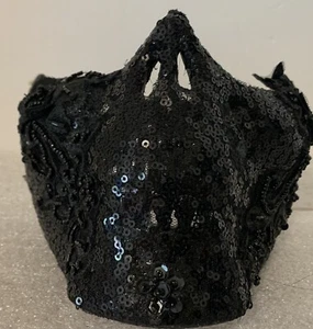 Skeleton Sequin Half Mask - Picture 1 of 3