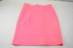 Vintage Pink Zephyr Wool Midi Skirt Mod 60s Professional Office - Picture 1 of 15