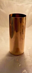 Vintage DUK-IT- McDONALD PRODUCTS Brass Round Cylinder VASE-PLANTER 8" Tall - Picture 1 of 15