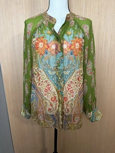 Soft Surroundings NWT Women’s Desert Flower Tunic Shirt, $110, Size XS - Picture 1 of 10