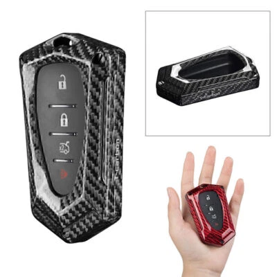 Kohlefaser-Schlüsselanhänger-Abdeckung für Chevrolet Camaro Cruze Malibu - Image 1 of 4