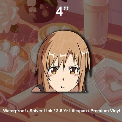 Asuna Yuuki The Flash Peeker Sword Art Online Anime Vinyl Sticker Waterproof - Image 1 of 2